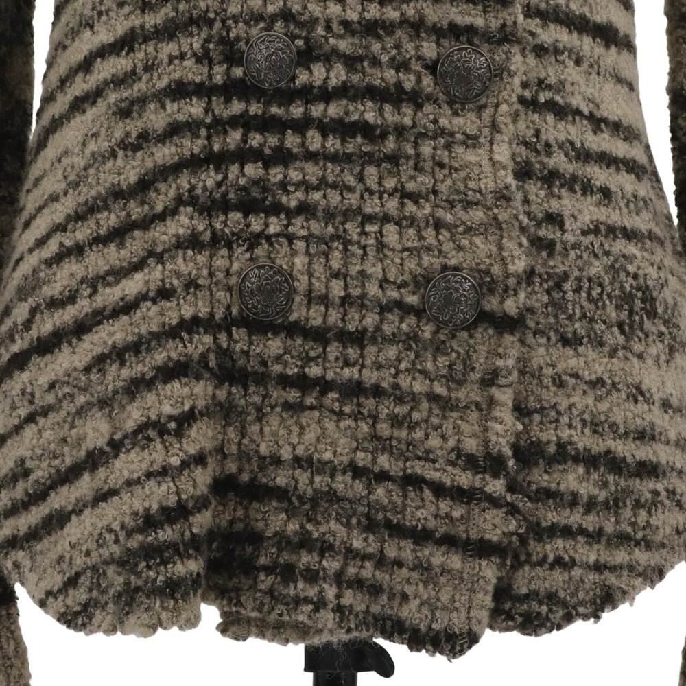 Free People Boucle Double Breasted Knit Cardigan Jacket Size Small - Picture 6 of 10